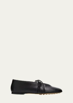 Bottega VenetaLucia Lagoon Nappa Leather Ballerina Flats