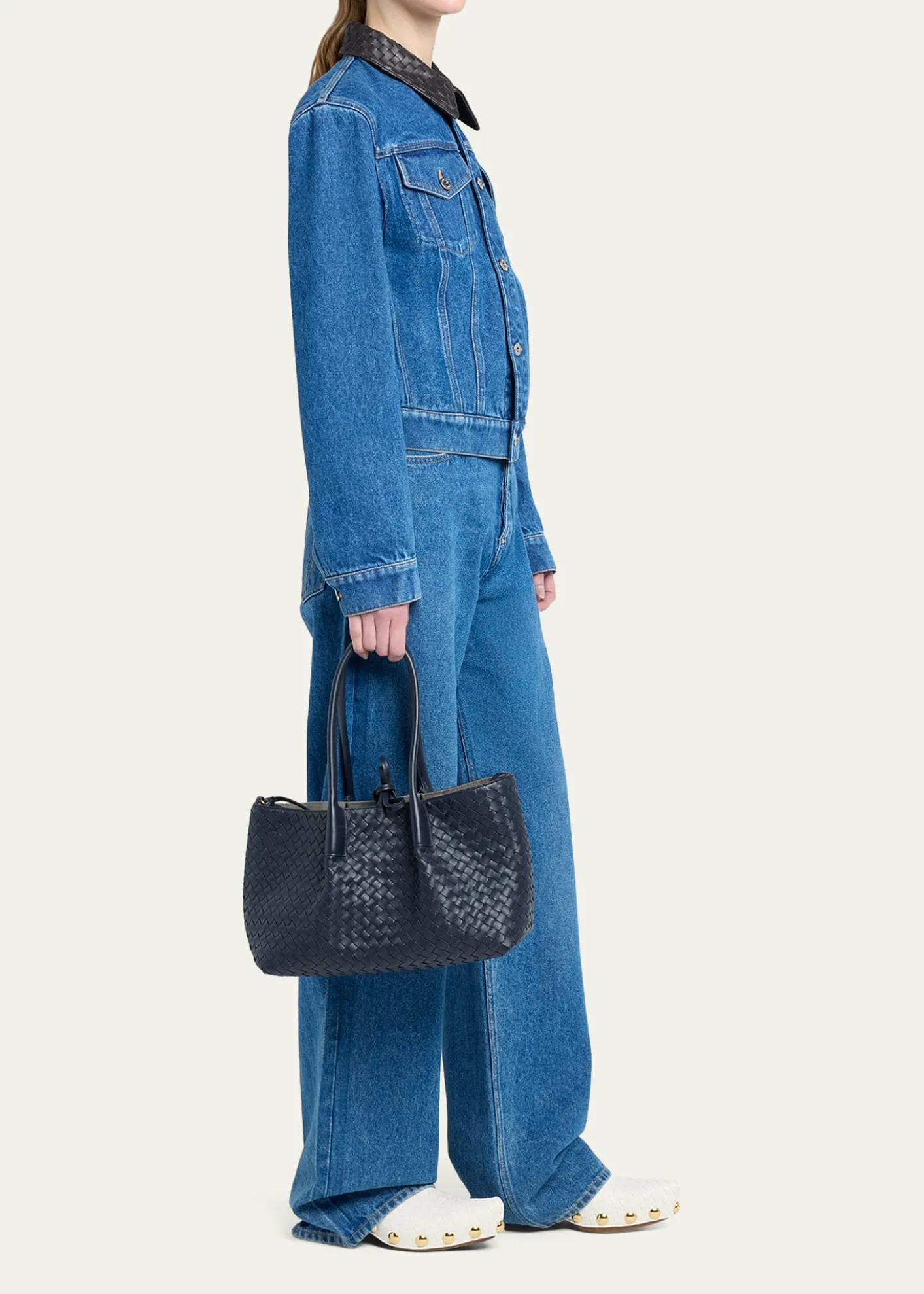 Bottega VenetaMedium Pinacoteca Reversible Leather Tote Bag