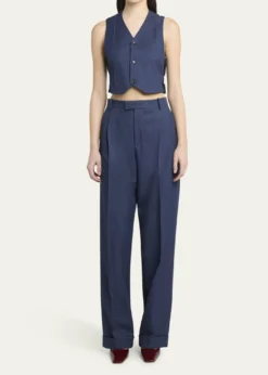 Bottega VenetaMelange Wool Drill Vest