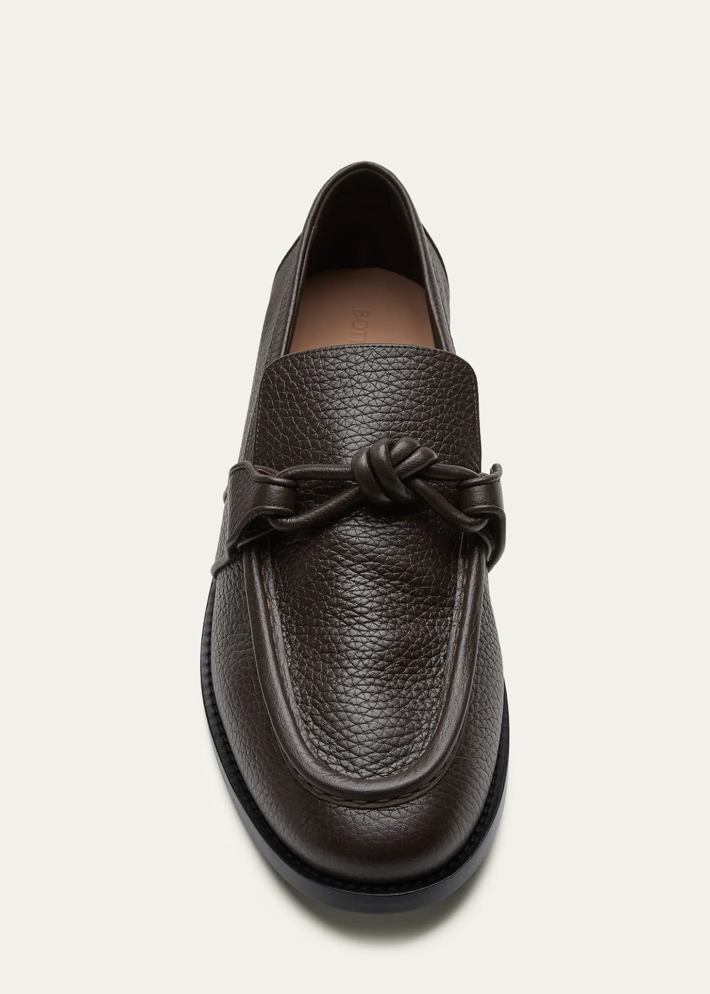 Bottega VenetaMen's Astaire Grainy Leather Knot Loafers