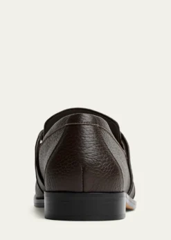 Bottega VenetaMen's Astaire Grainy Leather Knot Loafers