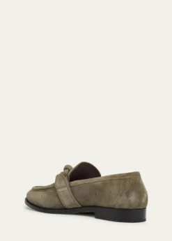 Bottega VenetaMen's Astaire Knot Suede Loafers