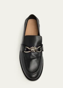 Bottega VenetaMen's Astaire Metallic Knot Napa Loafers