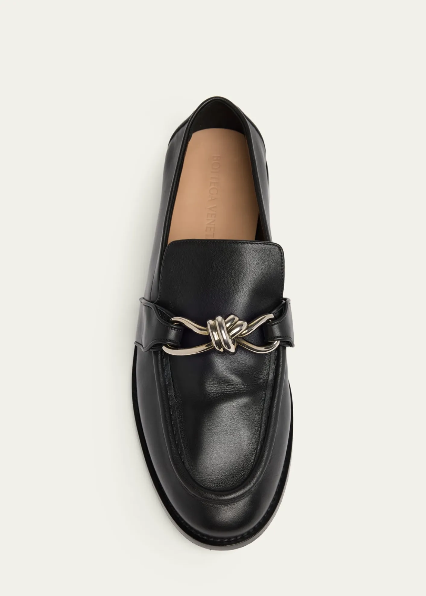Bottega VenetaMen's Astaire Metallic Knot Napa Loafers