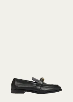 Bottega VenetaMen's Astaire Metallic Knot Napa Loafers