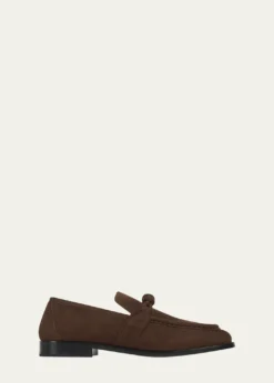 Bottega VenetaMen's Astaire Suede Knot Loafers