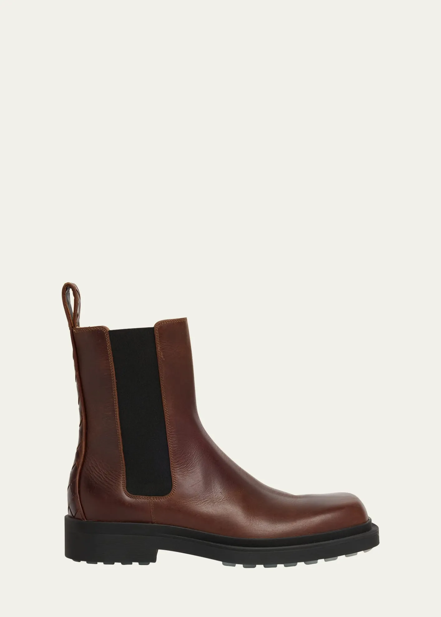 Bottega VenetaMen's Ben Smooth & Intrecciato Leather Chelsea Boots