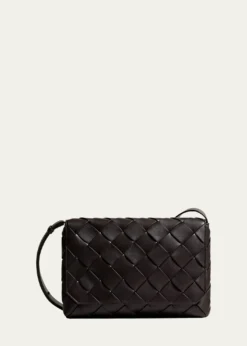 Bottega VenetaMen's Diago Large Intreccio Leather Messenger Bag