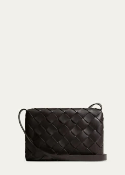 Bottega VenetaMen's Diago Large Intreccio Leather Messenger Bag