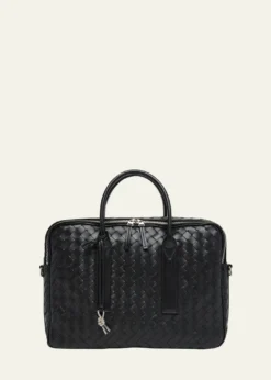 Bottega VenetaMen's Getaway Intrecciato Large Briefcase
