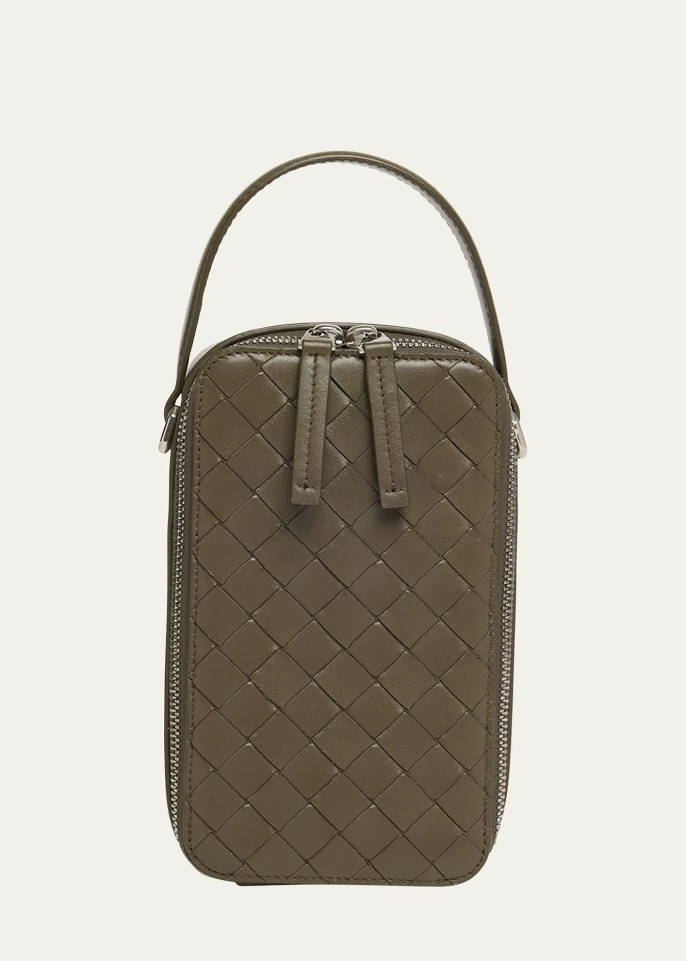 Bottega VenetaMen's Getaway Leather Crossbody Phone Pouch