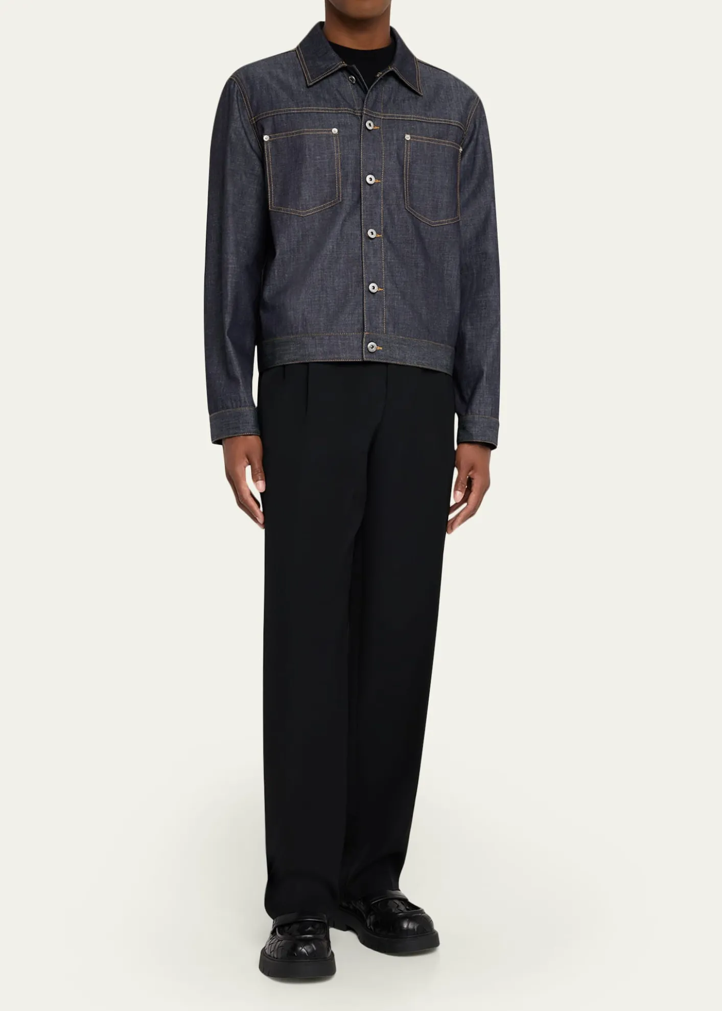 Bottega VenetaMen's Indigo Denim Jacket