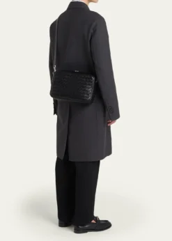 Bottega VenetaMen's Intrecciato Medium Crossbody Bag