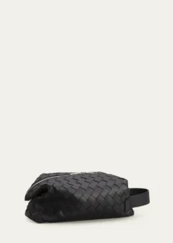 Bottega VenetaMen's Intrecciato Leather Toiletry Bag