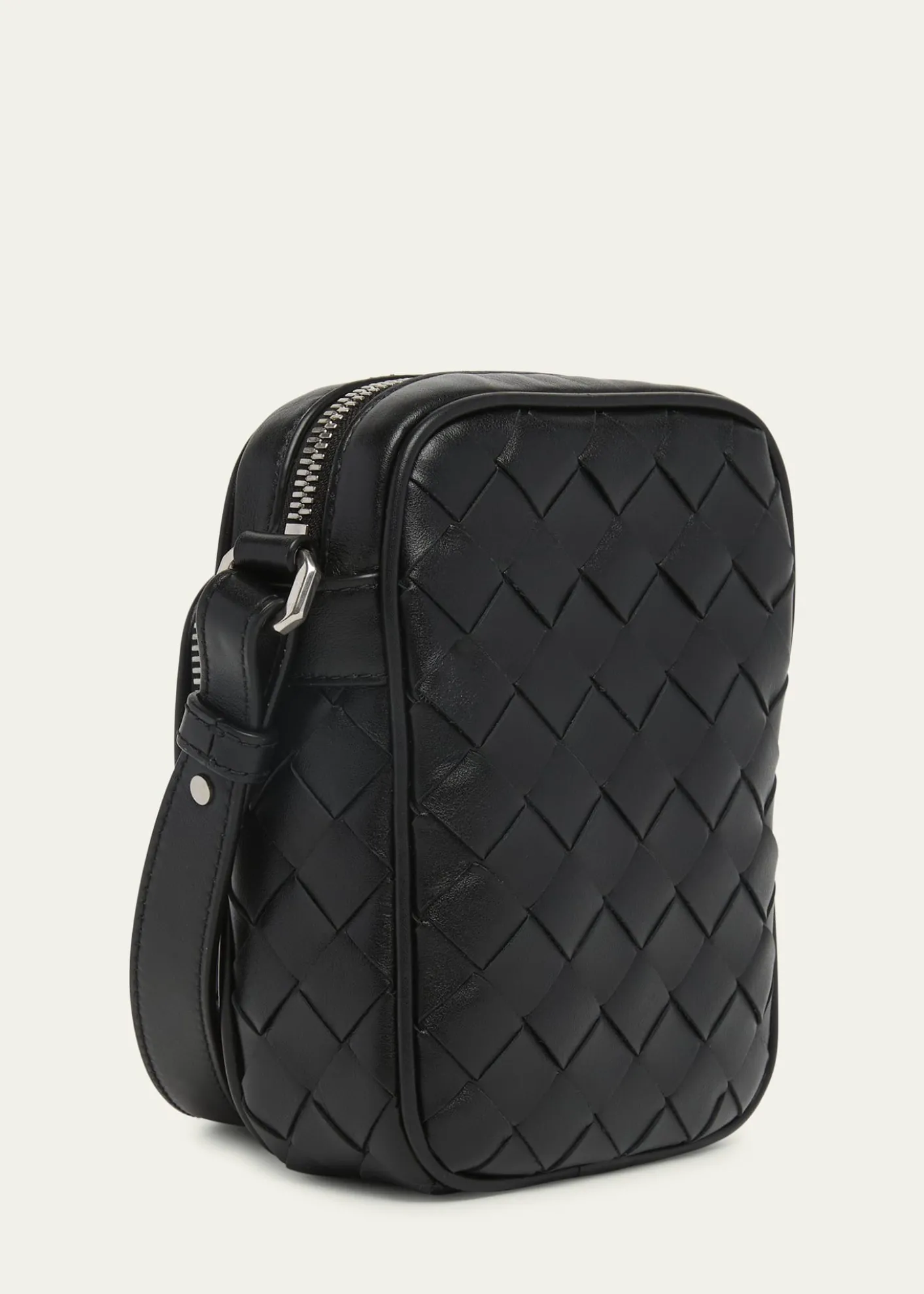 Bottega VenetaMen's Intrecciato Leather Vertical Crossbody Bag