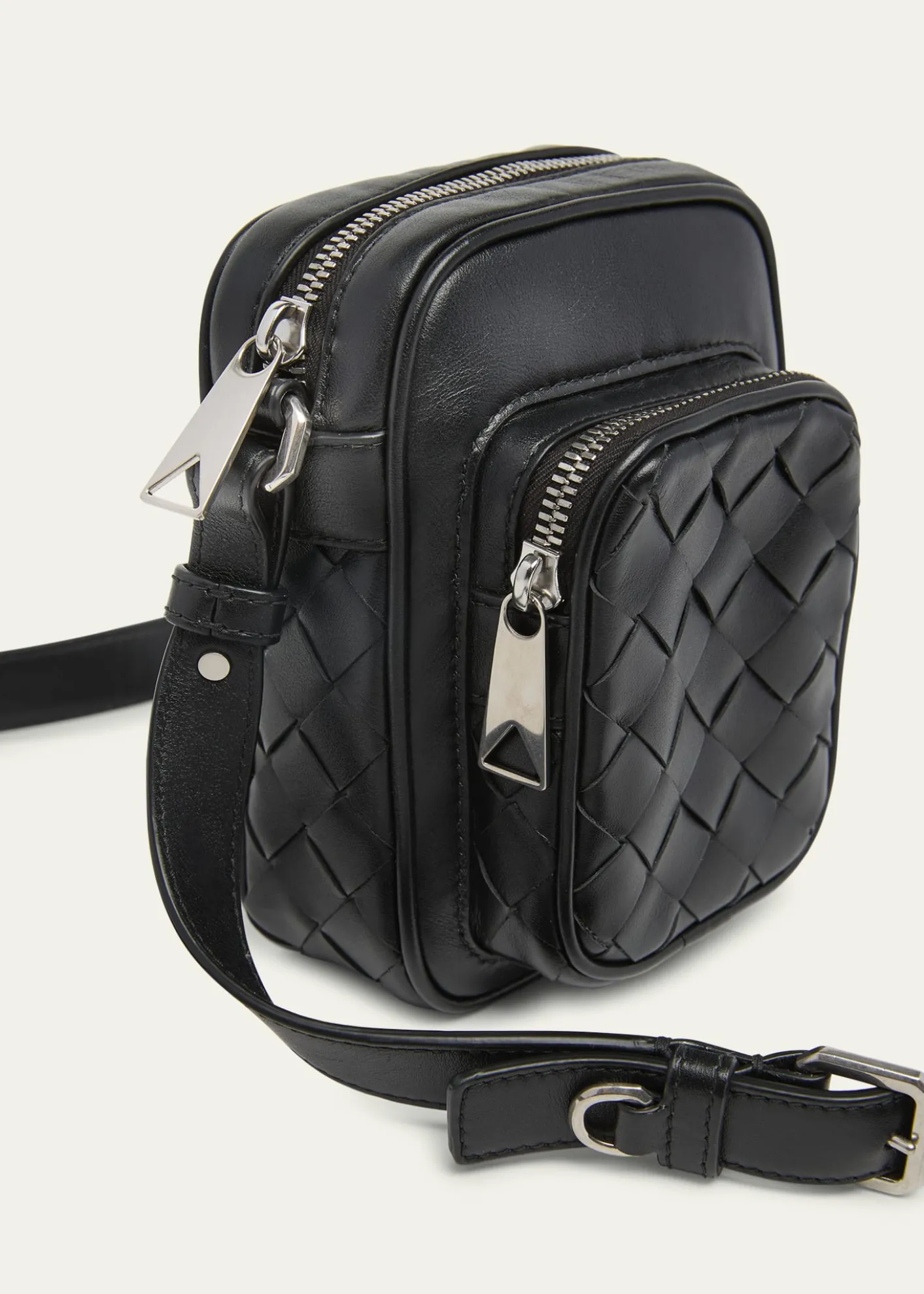 Bottega VenetaMen's Intrecciato Leather Vertical Crossbody Bag