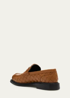 Bottega VenetaMen's James Intrecciato Leather Loafers