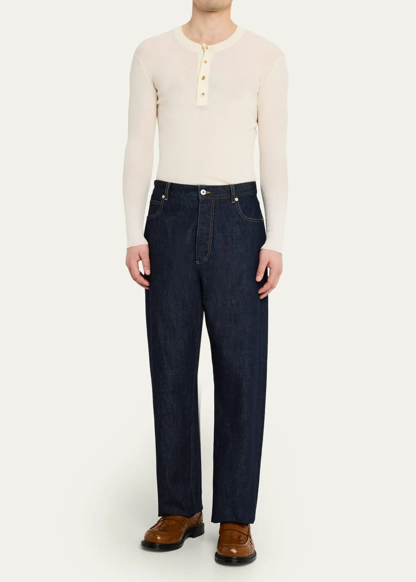 Bottega VenetaMen's James Intrecciato Leather Loafers