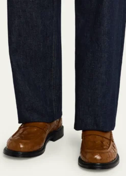 Bottega VenetaMen's James Intrecciato Leather Loafers