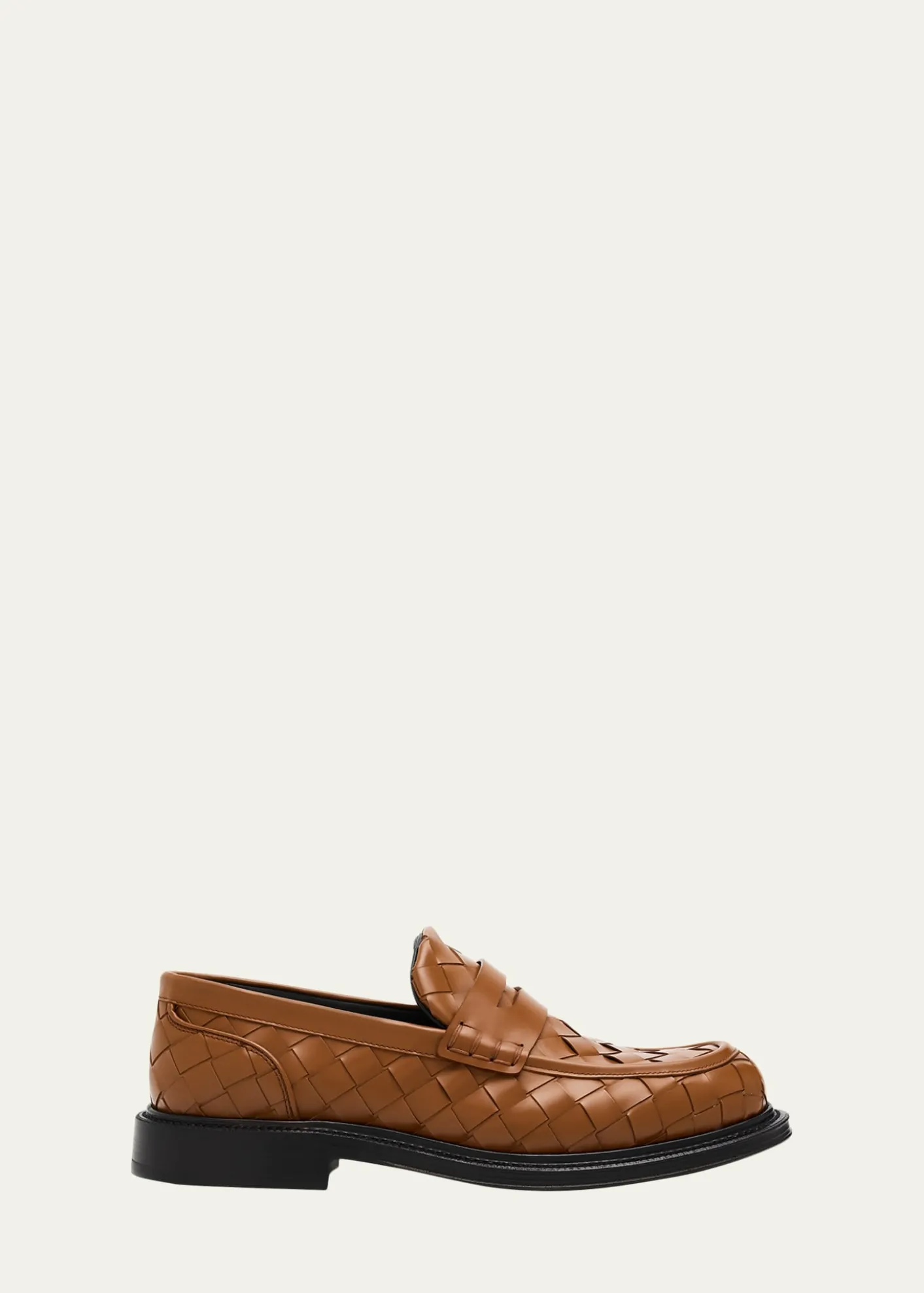 Bottega VenetaMen's James Intrecciato Leather Loafers