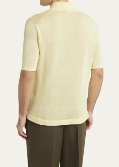 Bottega VenetaMen's Linen-Knit Polo