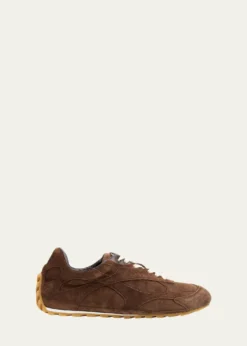 Bottega VenetaMen's Orbit Flash Suede Low-Top Sneakers