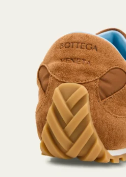 Bottega VenetaMen's Orbit Flash Nylon and Suede Low-Top Sneakers