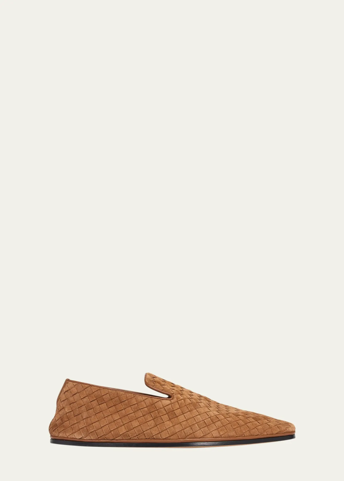 Bottega VenetaMen's Palazzo Intrecciato Suede Loafers