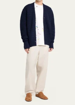 Bottega VenetaMen's Palazzo Intrecciato Suede Loafers
