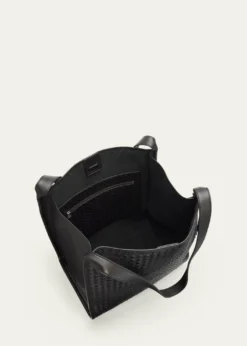 Bottega VenetaMen's Small Corriere Tote Bag in Intrecciato Leather