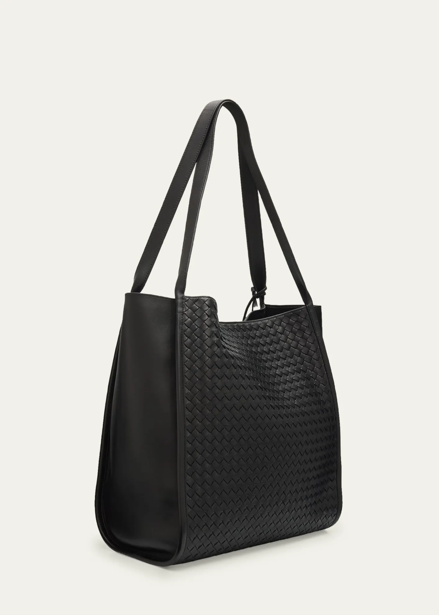 Bottega VenetaMen's Small Corriere Tote Bag in Intrecciato Leather