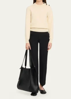 Bottega VenetaMen's Small Corriere Tote Bag in Intrecciato Leather