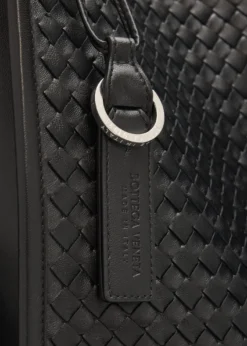 Bottega VenetaMen's Small Corriere Tote Bag in Intrecciato Leather