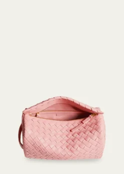 Bottega VenetaMen's Small Cubo Intrecciato Leather Pouch