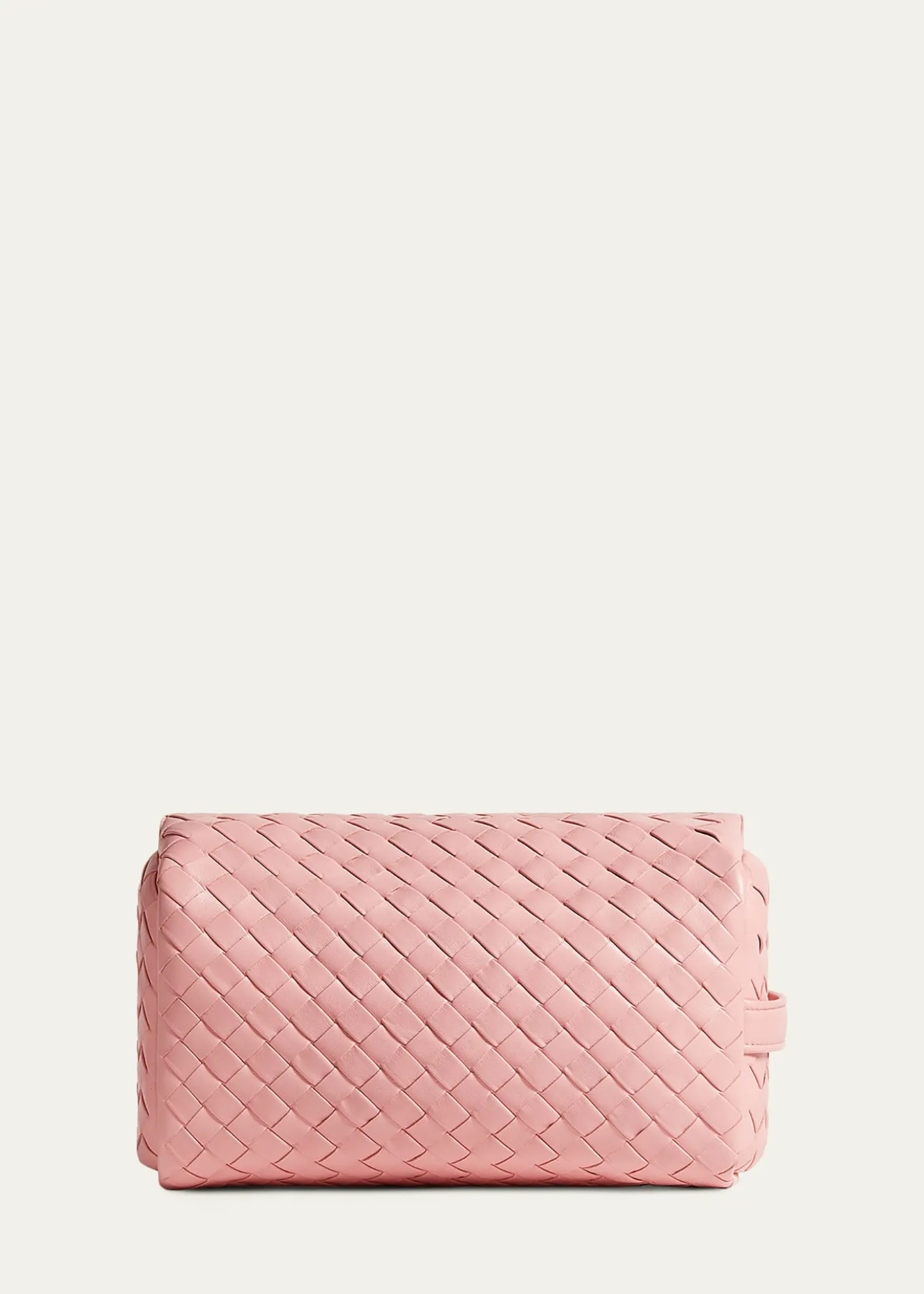 Bottega VenetaMen's Small Cubo Intrecciato Leather Pouch