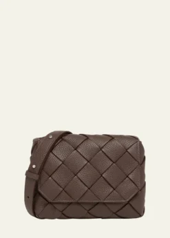 Bottega VenetaMen's Small Intreccio Leather Crossbody Bag
