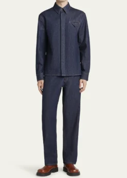 Bottega VenetaMen's Soft Denim Button-Down Shirt