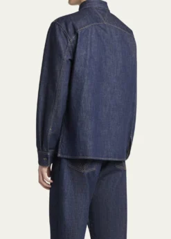 Bottega VenetaMen's Soft Denim Button-Down Shirt