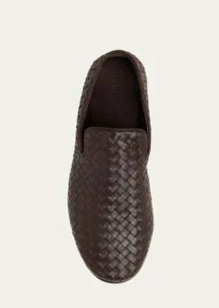 Bottega VenetaMen's Sunday Intrecciato Leather Slippers