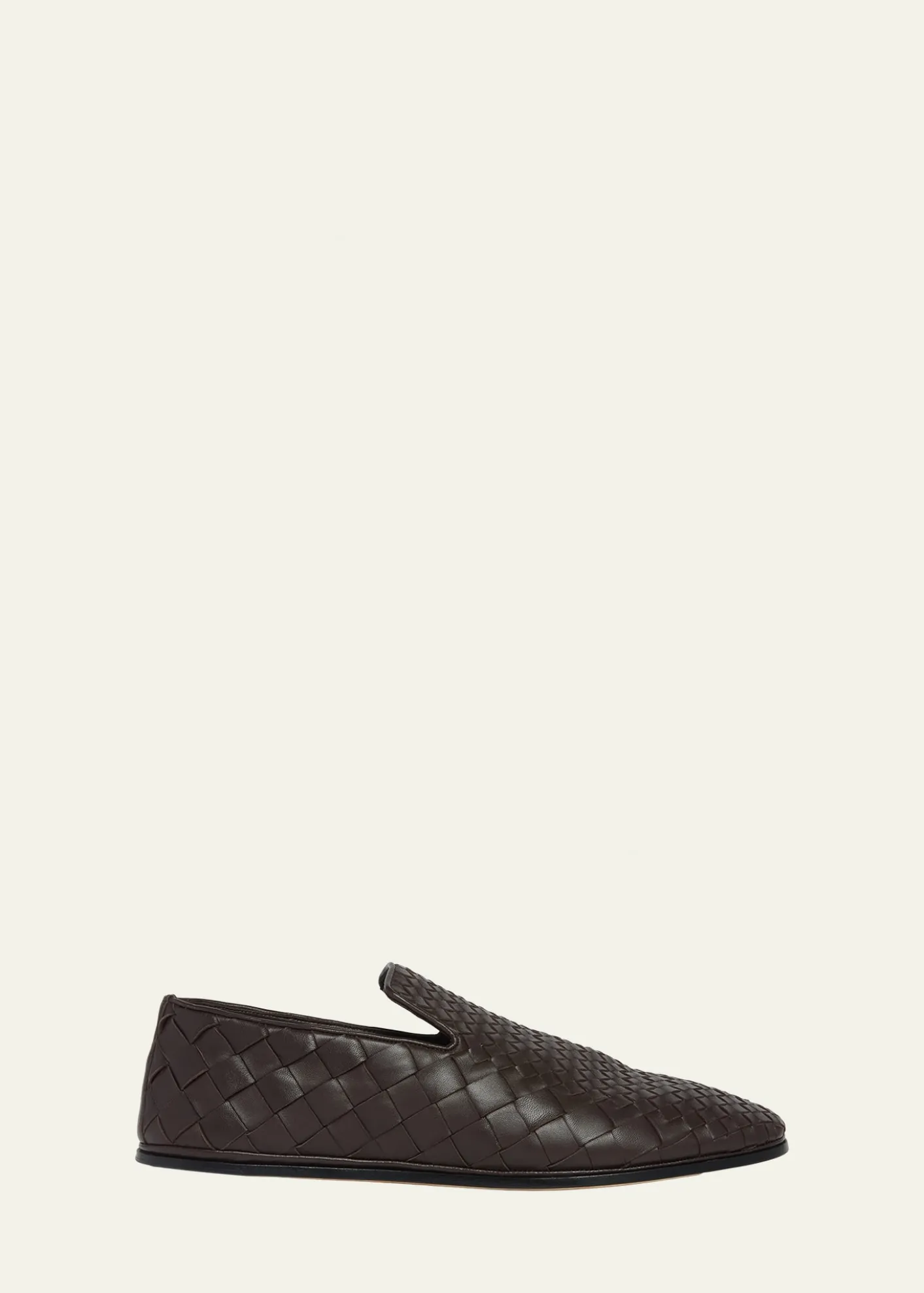 Bottega VenetaMen's Sunday Intrecciato Degrade Leather Slippers