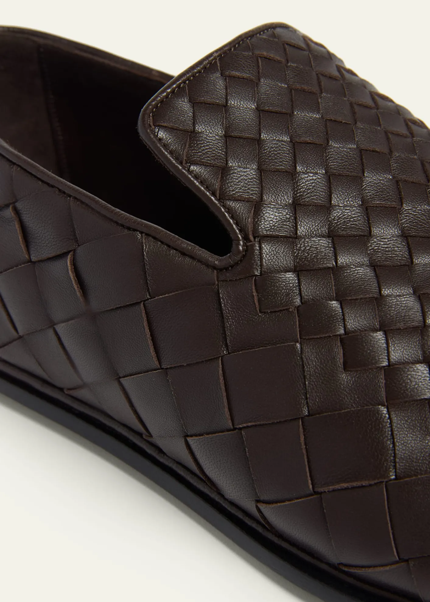 Bottega VenetaMen's Sunday Intrecciato Degrade Leather Slippers