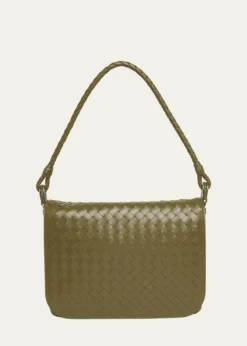 Bottega VenetaMen's Swing Small Intrecciato Leather Crossbody Bag