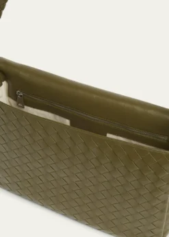 Bottega VenetaMen's Swing Small Intrecciato Leather Crossbody Bag