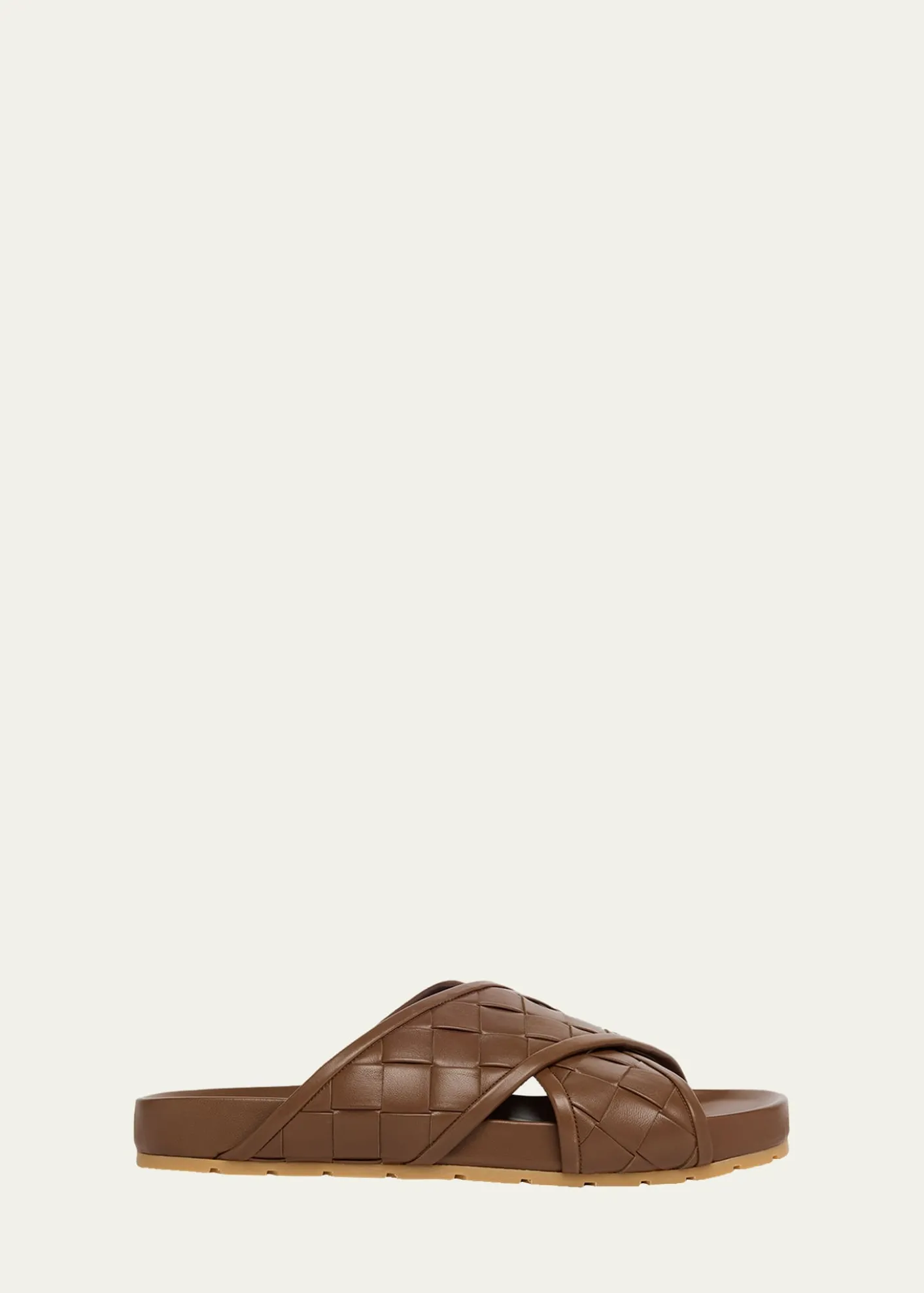 Bottega VenetaMen's Tarik Intrecciato Leather Crisscross Sandals