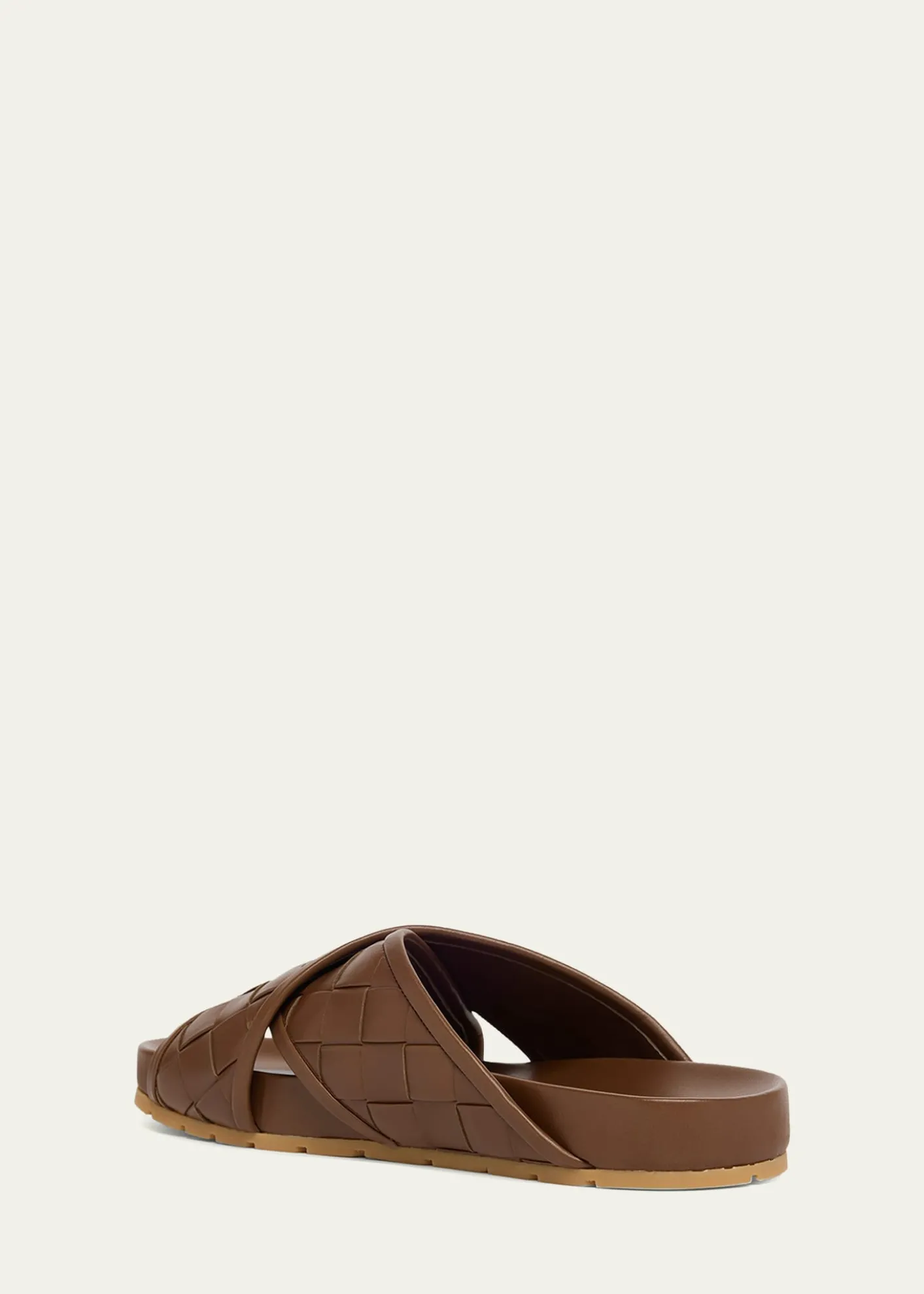 Bottega VenetaMen's Tarik Intrecciato Leather Crisscross Sandals