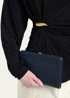 Bottega VenetaMezzanotte Leather Clutch Bag