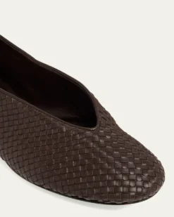 Bottega VenetaMicro Woven Nappa Leather Ballerina Flats