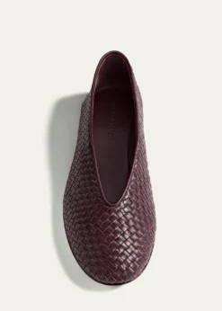 Bottega VenetaMicro Woven Nappa Leather Ballerina Flats