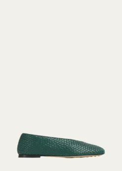 Bottega VenetaMicro Woven Nappa Leather Ballerina Flats