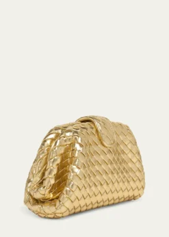 Bottega VenetaMini Lauren 1980 Metallic Leather Clutch Bag